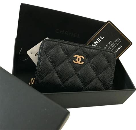 chanel card wallet|Chanel small zipper wallet.